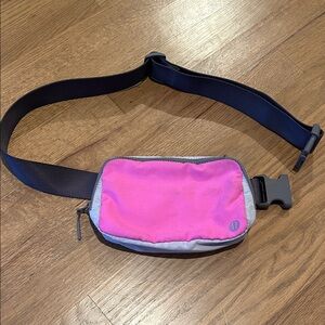Lululemon Pink and Gray Belt Bag